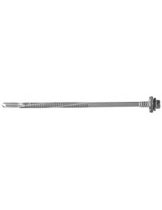 Vis AutoPerceuse acier zingué, tête hexagonale de 8mm sur plats sertie Inox A2.