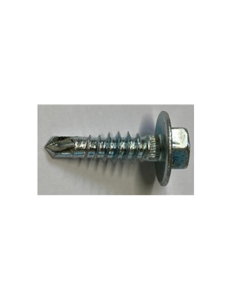 Vis AutoPerceuse acier zingué, tête hexagonale de 8mm sur plats avec collerette standard ou large