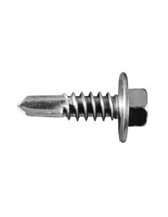 Vis AutoPerceuse acier zingué, tête hexagonale de 8mm sur plats avec collerette standard ou large