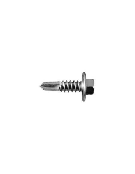 Vis AutoPerceuse acier zingué, tête hexagonale de 8mm sur plats avec collerette standard ou large