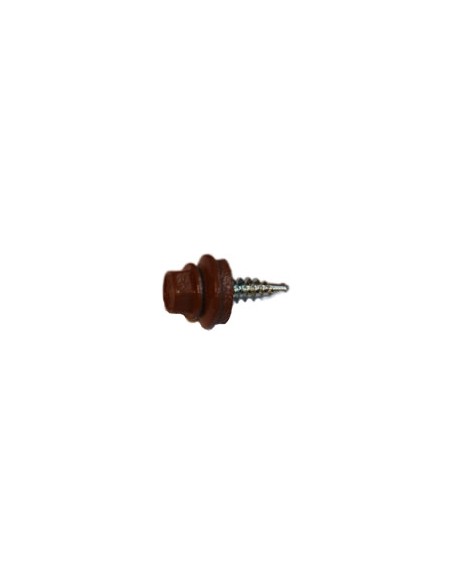 Vis AutoPerceuse acier zingué, tête hexagonale de 8mm sur plats sertie Inox A2.
