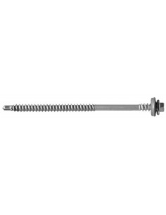 Vis AutoPerceuse acier zingué, tête hexagonale de 8mm sur plats sertie Inox A2.