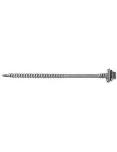 Vis AutoPerceuse acier zingué, tête hexagonale de 8mm sur plats sertie Inox A2.